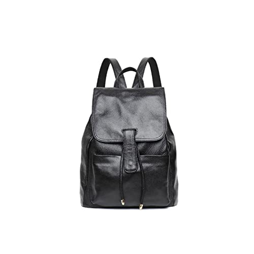 Backpacks Women's Casual Leather Handbags And Backpacks Travel Leather Ladies' Bags (Color : Black)2