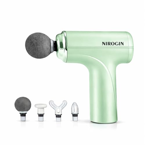 Image of Massage Gun for Body Pain Relief | Mini Massager Gun for Back Pain & Muscle Recovery | Portable Gun Massager for Deep Tissue Massage | Back Massager & Body Massage Gun (Green)