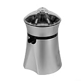 Drivstraw Exprimidor eléctrico de cítricos con conos de doble tamaño para naranjas, pomelos, limones y limas, cuerpo de acero inoxidable, extracción de pulpa, jugo, compacto, 24 x 15,5 x