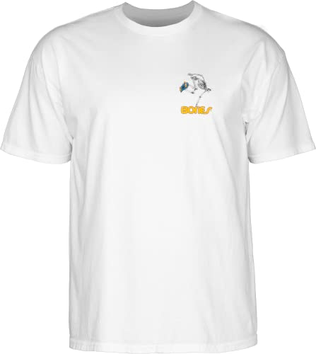 Image of Powell-Peralta Skateboard Skeleton T-Shirt, White, X-Large