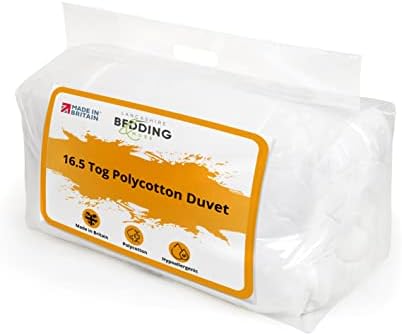 Lancashire Bedding Premium 16.5 tog Extra Thick and Warm Winter Duvet Quilt King Size - Energy Efficient - Made In The UK