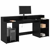 【 Solutions de rangement bien pensées :】 Avec des tiroirs, des portes et des étagères, ce bureau répond à tous tes besoins de rangement. Les compartiments sont bien organisés pour garder les documents importants, la papeterie et les gadgets à portée de main, garantissant un bureau rangé qui booste ta productivité.