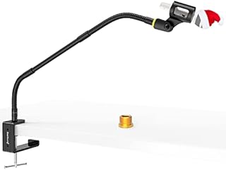 Microphone Arm, Zealsound Microphone Stand,Adjustable Rigid Mic Stand, Gooseneck Mic Arm W/ Mic Clip Holder, 3/8" to 5/8" Adapter,Heavy Duty Desk Clamp for Blue Yeti Snowball & Other Mics,19"-49cm H2