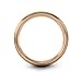 Charming Jewelers Tungsten Wedding Band Ring 7mm Men Women Comfort Fit 18k Rose Gold Plated Grey Dome Brushed Size 11.5