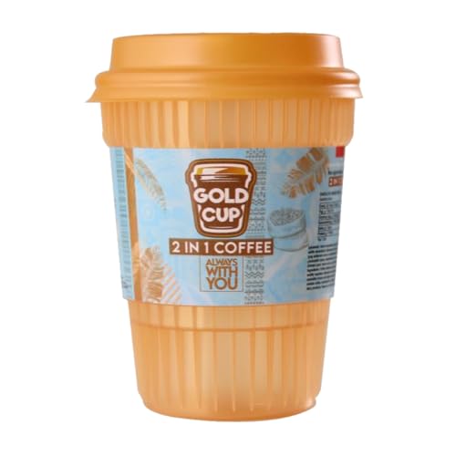 Gold Cup 2 in 1 Instant Coffee, Strong Flavor, Quick Prep