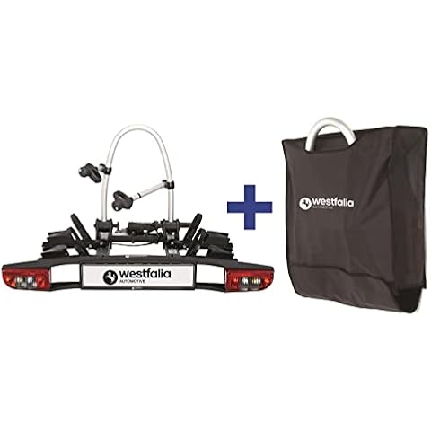 Westfalia 350036900008 Set BC 60 (2018) and Transport Bag - Foldable towbar Mounted Cycle Carrier for 2 Bikes - Suitable for eBikes (max. Load 60kg) - Universal fit Cover