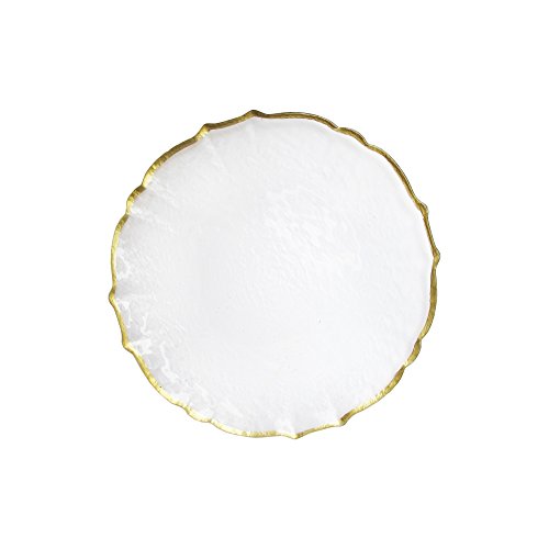 Plato Cargador Gold 13 pulgadas de vidrio