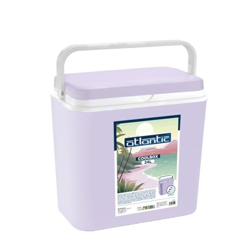Nevera Pasiva 24L con asa - La Mejor Nevera portatil para Camping, Playa, o Campo. (Lila, 24L)