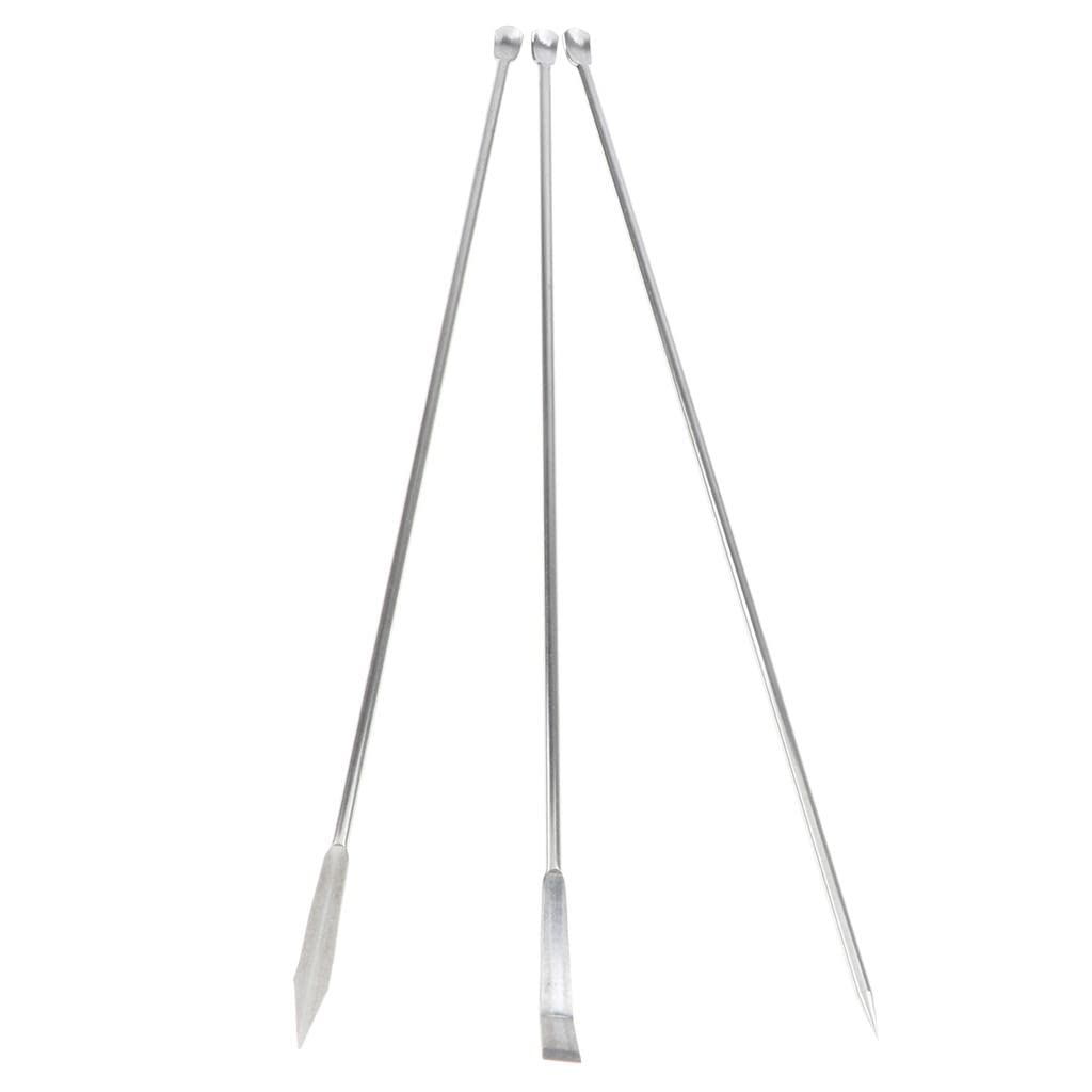 3Pcs Stainless Steel Micro Medicine Spoon Micro Spoon Spatula, 22cm Length-image-43