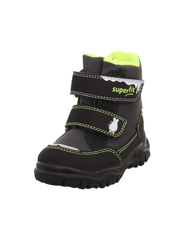 Boy's Modern Snow Boot, Schwarz Gelb 0000, 12 Wide Little Kid