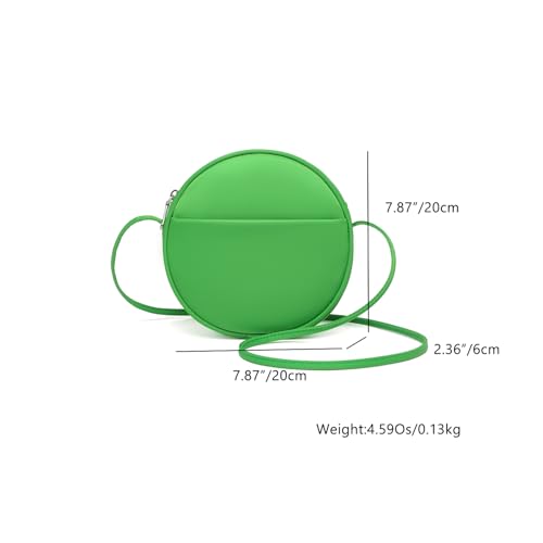 Image of Circle Crossbody Bag for Women NYLON Circle Purse with Zipper Adjustable Knot Shoulder Straps