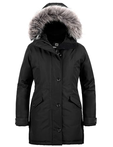 Wantdo Women's Oversized Winter Jacket Quilted Down Jacket, Warm Mantle