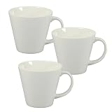 山加商店 美濃焼 「 ナチュラルダイニング 」 マグカップ 3個 ファミリー 食器セット 340ml 径10×9cm 電子レンジ可 食洗機対応 日本製 HD無地 ホワイト YMK121-11S