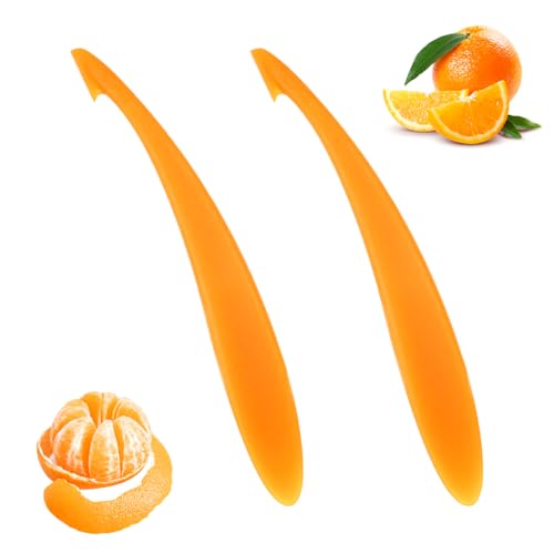 2 Pcs Orange Peeler, Citrus Opening Tool, Simple Long Handled Orange Peeler Tool, Easy Peelers, Speed Peelers, Easy to Open Citrus Lemon Kitchen Accessory
