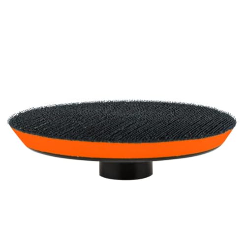 PARENCE – Set mit 2 Schleifpads M14 125 mm mit Bohreradapter –Klettverschluss-Stützscheiben für Schleifer und Schwingschleifer – Holz- und Metallverträglich – Drehzahl 12.500 U/min