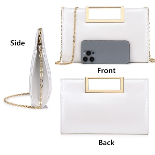 Image of Gurina Evening Clutch Purses for Women Formal Party Clutch Bags Cocktail Prom Fashion PU Leather Shoulder Handbags