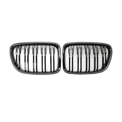 Parrilla Delantera Parrilla Deportiva Doble Listón Para Parachoques Delantero Coche Para X1 E84 Para SDrive Para XDrive 2009-2015 Rejilla Radiador(Glossy Black)