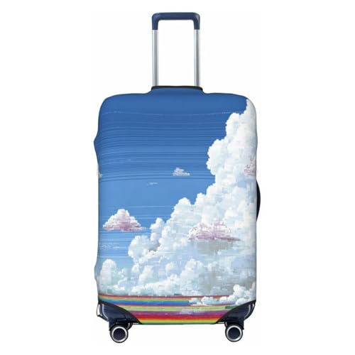 Colorful Sky Durable Luggage Cover Suitcase Protector Anti-Scratch Luggage Cover Fits 18-32inch Luggage, Black, X-Large