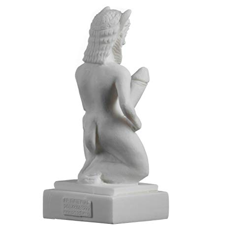Estatua Mitología Romana Griega Satyr Alabastro 14 cm miniatura 4