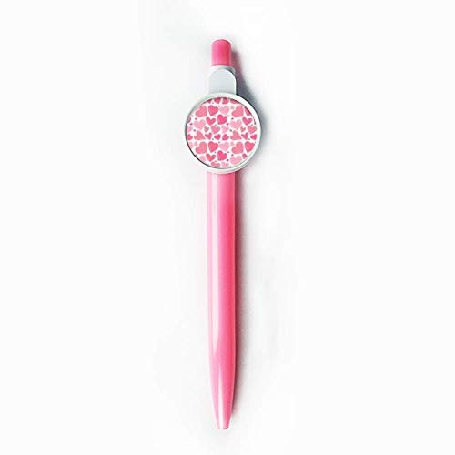 Stylo à bille rétractable rose cœur Saint-Valentin bleu : papeterie fine et écriture