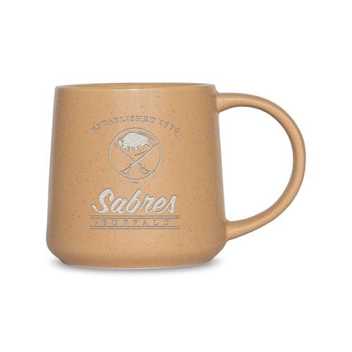 Rico Industries NHL Hockey Buffalo Sabres Sand 16oz Ceramic Taper Mug