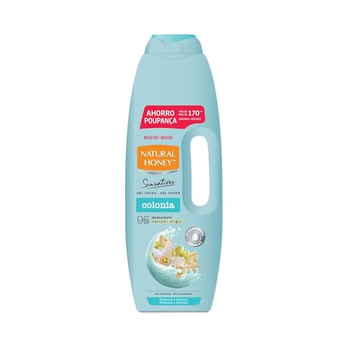 Natural Honey, Gel de Ducha Colonia con Extracto de Flor de Naranjo y Hydradermal Complex para una Piel Suave, Radiante e Hidratada, Refrescante y Delicado, Línea Sensations, 1350 ml