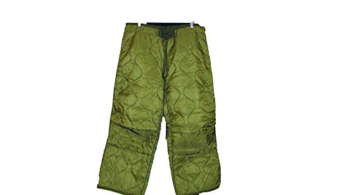 U.S. Government Contractor Military Field Pant Liner for Cold Weather Trousers - Quilted - Olive...