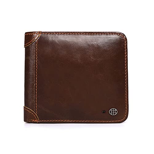 ESSONIO Geldbörsen RFID-Blockierung für Herren mit Geldklammer, schmale Herren-Geldbörse aus echtem Rindsleder mit Münzfach, Kreditkartenfächern, Ausweisfenster. Minimalistische Geldbörse für Herren Cover