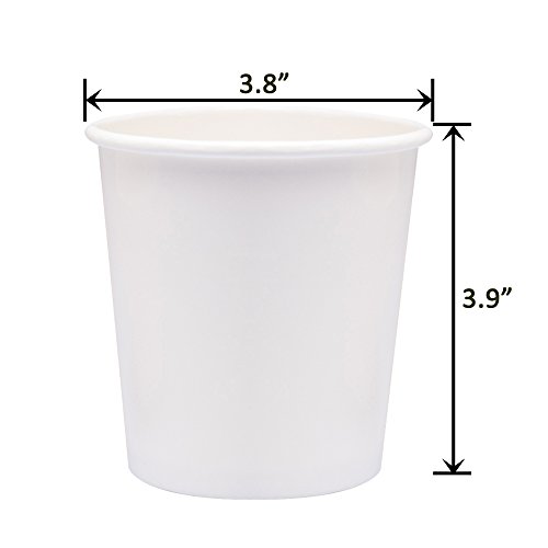 Belinlen Paper Ice Cream Cups With Paper Lids, Paper Hot/Cold Soup Cups With Lids (White) (25, 16 Oz) #TOP4