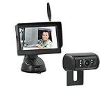 MONITOR: Kleiner, funktionaler 4,3“ Monitor (115x78mm) mit Distanzlinien, automatischer Verbindung, Magnetfuß-Halterung (Saugnapf), e-Zulassung & 12V Zigarettenanzünder mit Schaltknopf