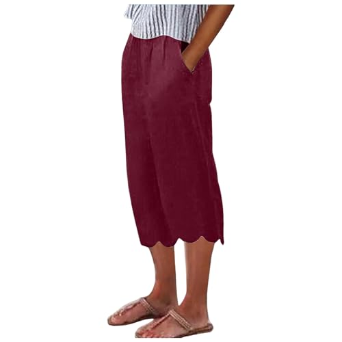 Pantalones cargo para mujer, ajustados, pantalones cortos de traje, para entrevistas de construcción de moda, ajuste regular, cómodos, Vino, S