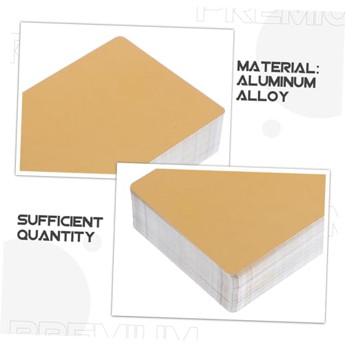 Cartes de visite en aluminium or lot de 100 pour impression et gravure