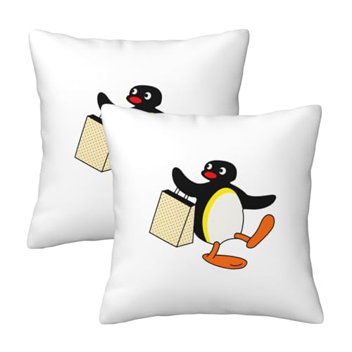 �N�b�V�����J�o�[ �s���O�[ �L�����N�^�[ �y���M�� 2���Z�b�g �������J�o�[ 45x45cm ���z�c�J�o�[ �\�t�@�w���� ������� ���� �C���e���A �B���W�b�p�[ �􂦂� �_�炩�� �������� �ԓ� �ƒ�p