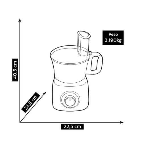 Multiprocessador 11 em 1, Branco/Dourado, 110v, Philips Walita
