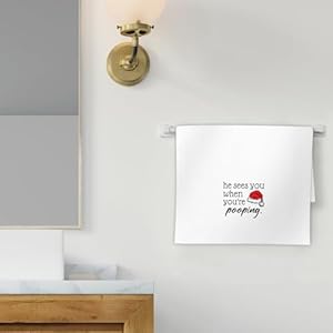 Funny Bathroom Christmas Hand Towels, Christmas Xmas Decor Hand Towels, Funny He Sees You When You’re Decorative Hand Towels for Bathroom, Funny Christmas Xmas Bathroom Decor(16x24 Inch) Funny Bathroom Christmas Hand Towels Christmas Xmas Decor Hand Towels Funny He Sees You When Youre Decorative Hand Towels for Bathroom Funny Christmas Xmas Bathroom Decor16x24 Inch
