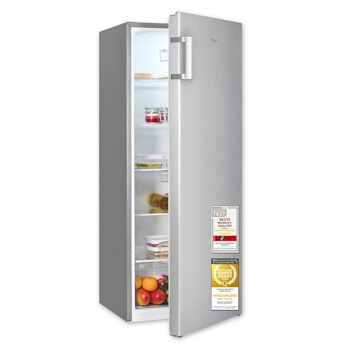 Exquisit KS5320-V-H-010E Vollraumkühlschrank 242 l Inox-Optik - Energie E