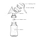 REYAA Manual Breast Pump - Ergonomic Hand Pump for Efficient Breastmilk Expression, Portable and Easy to Use, Clear Bottle with Measurement Markings, Ideal for On-The-Go Nursing Moms, 4oz/100ml