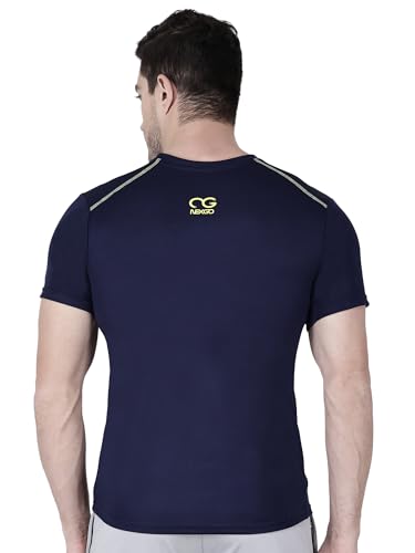 Image of Men Round Neck Half Sleeve Regular Comfort Dry-Fit Activewear Sports T-Shirt Pack of 1 Multicolour