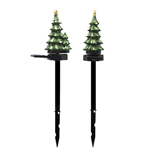 Lampes solaires de jardin sapin de Noël pour illuminer vos allées et soirées d'hiver