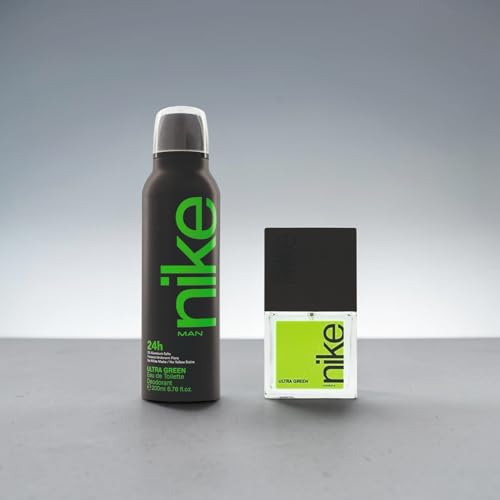 Image of Nike Man Eau De Toilette 30ml + Deodorant 200ml Travel Set | Long Lasting Fragrance Gift Pack for Men | EDT Perfume & Body Spray Combo (Ultra Green)