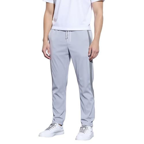 Wide Leg Mens Casual Pants Drawstring Elastic Waist Soft Lightweight Relaxed Fit Stretchy Lounge Pants with Pockets2