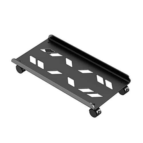 Soporte móvil para CPU y torre de computadora, elevador para monitor de escritorio, soporte tipo carrito en metal negro