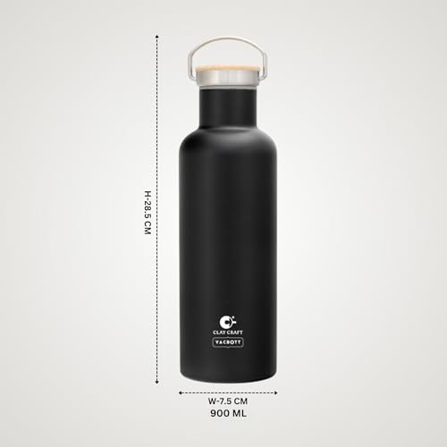 Image of Clay Craft Vacbott Melissa Classic Double Walled 18 Hours Hot and 24 Hours Cold Vacuum Insulated Flask 860 ml, 2 Pcs Bottles for Travelling|BPA-Free|Leak Proof|BIS Certified|1Year Limited Warranty