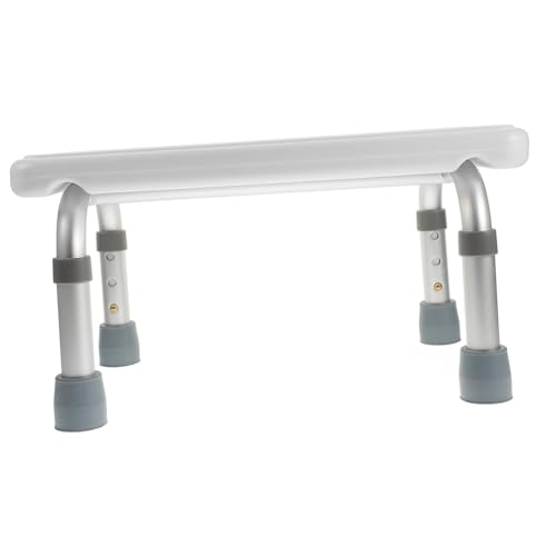 iplusmile Taburete de Baño Ajustable de Aluminio con Patas Antideslizantes Resistente hasta Ergonómico y Ligero para Personas Mayores y Ducha Segura Color Aleatorio Color Aleatorio