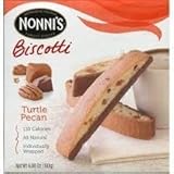 NONNI'S Biscotti Turtle Pecan 6.88 Oz. Box of 8 Individually Wrapped Biscotti (2 Pack) by Nonni's