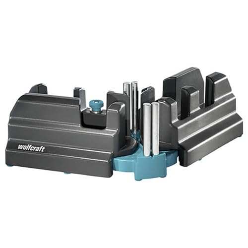 wolfcraft Caja de ingletar y falsa escuadra I 6948000 I Producto 2 en 1 para piezas (hasta 70 mm de altura) I Para medir y cortar ingletes para cualquier proyecto sin polvo, ni ruido y fácil