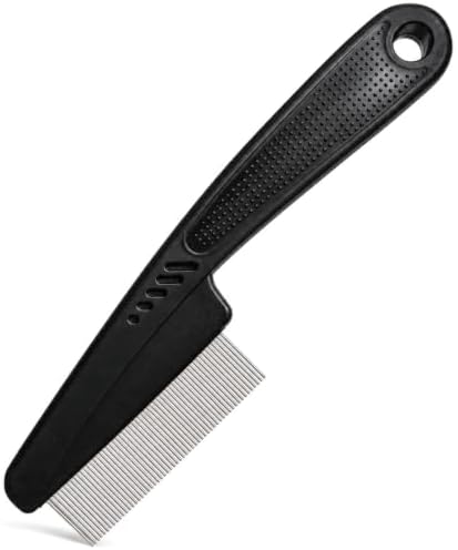 Yumflan 1.0mm Fine Tooth Stainless Steel Dandruff Comb