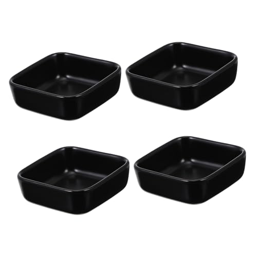 Toyvian Set de Coupelles à Sauce Céramique Noire Bols pour Sauces et Accompagnements Vaisselle en Terre Cuite pour Dips et Assaisonnements Usage Maison ou Restaurant