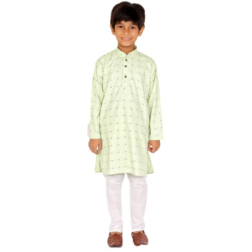 Image of Pro-Ethic Style Developer Boys Cotton Geometric Kurta Set Pajama Ethnic Wear | 1 To 16 Years | S-197