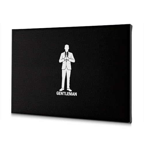 Toile murale décorative gentleman portrait noir et blanc tableau 30x40